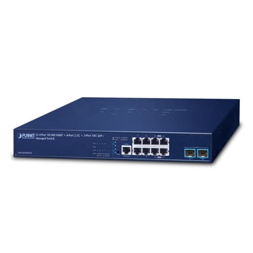 MGS-6320-8T2X — L3 4-Port 10/100/1000T + 4-Port 2.5G + 2-Port 10G SFP+ Managed Switch