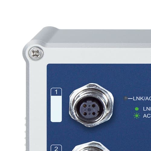 ISW-800T-M12 — Industrial IP67 Rated 8-Port 10/100Mbps M12 Fast Ethernet Switch with Wide Operating Temperature, vista 4