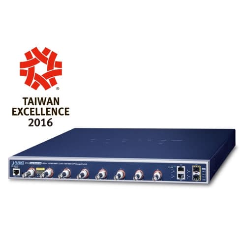LRP-822CS — 8-port Long Reach PoE + 2-port 10/100/1000T + 2-port 100/1000X SFP Managed Switch