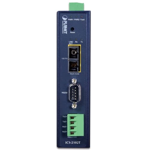 ICS-2105AT / ICS-2102T / ICS-2102TS — Industrial 1-port RS232/422/485 Serial Device Server with 1-Port 100BASE-FX SFP, vista 5