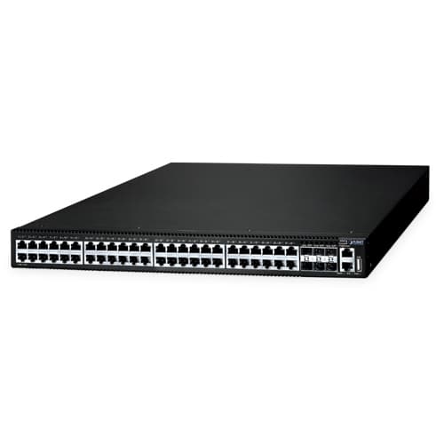 SGS-6341-48T6X — Layer 3 48-Port 10/100/1000T + 6-Port 10G SFP+ Stackable Managed Ethernet Switch