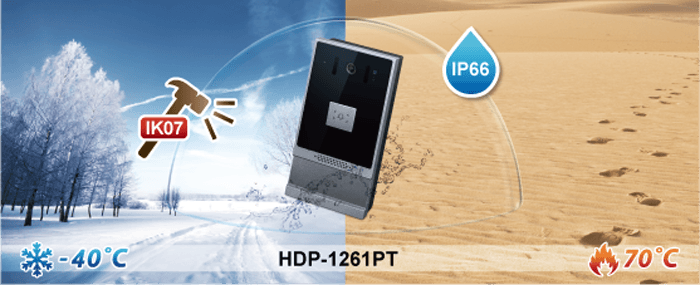 HDP-1261PT — 1080p SIP Vandalproof Door Phone with RFID and PoE, vista 8