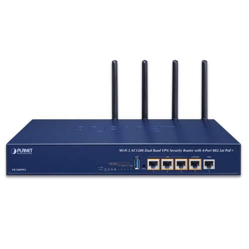 VR-300PW5 — Wi-Fi 5 AC1200 Dual Band VPN Security Router with 4-Port 802.3at PoE+, vista 2
