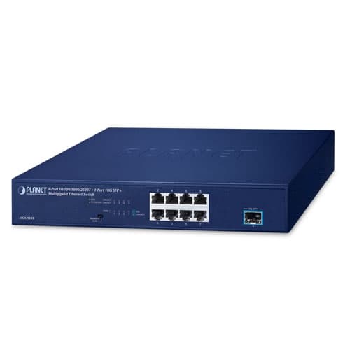 MGS-910X — 8-Port 10/100/1000/2500T + 1-Port 10G SFP+ Multigigabit Ethernet Switch