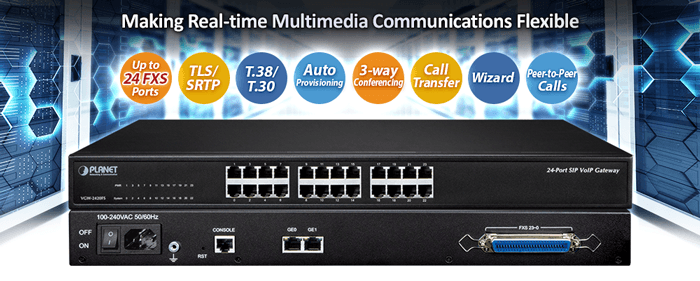 VGW-2420FS — 24-Port SIP VoIP Gateway (24 FXS), vista 4