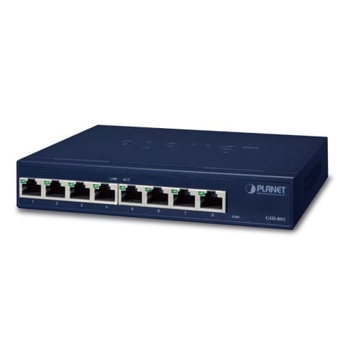 GSD-805 — 8-Port 10/100/1000BASE-T Gigabit Ethernet Switch