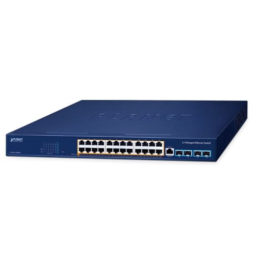 GS-6311-24PL4X — L3 24-Port 10/100/1000T 802.3at PoE + 4-Port 10G SFP+ Managed Ethernet Switch