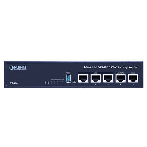 VR-100 — 5-Port 10/100/1000T VPN Security Router, vista 2