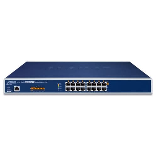 UPOE-800G — 8-Port Gigabit 802.3bt PoE++ Managed Injector Hub (400 watts), vista 2