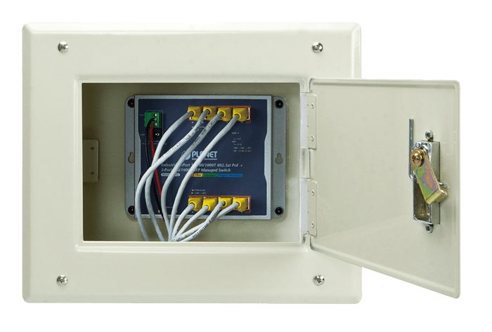 WGS-4215-8P2S — Industrial 8-Port 10/100/1000T 802.3at PoE + 2-Port 100/1000X SFP Wall-mount Managed Switch, vista 8