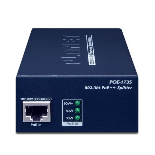 POE-173S — Single-Port 10/100/1000Mbps 802.3bt PoE++ Splitter, vista 2