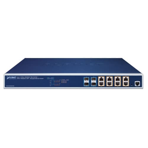 XGS-6320-8UP4X — Layer 3 8-Port 10GBASE-T 95W 802.3bt PoE + 4-Port 10GBASE-X SFP+ Managed Ethernet Switch, vista 2