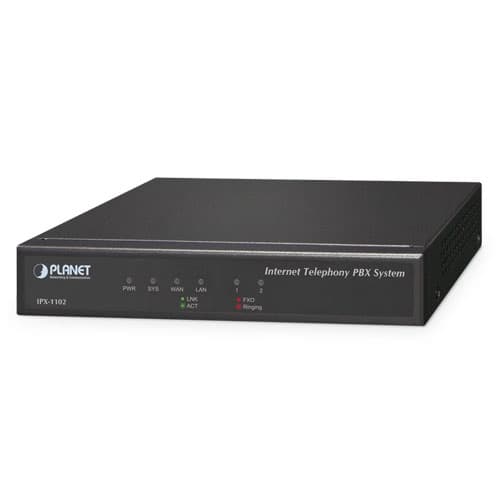 IPX-1102 — Internet Telephony PBX system with 2-port FXO (100 SIP User Registrations)