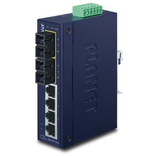 ISW-621T / ISW-621TS15 — 4-Port 10/100Base-TX + 2-Port 100Base-FX Industrial Ethernet Switch with Wide Operating Temperature (-40~75 degrees C), vista 4