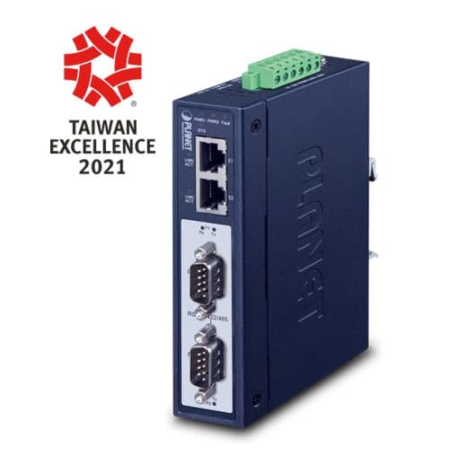 IMG-2200T — Industrial 2-Port RS232/422/485 Modbus Gateway