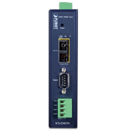 ICS-2105AT / ICS-2102T / ICS-2102TS — Industrial 1-port RS232/422/485 Serial Device Server with 1-Port 100BASE-FX SFP, vista 8