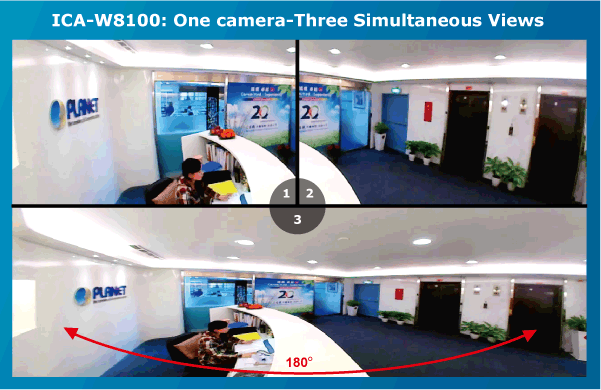 ICA-W8100 — Wireless Cube Fish-Eye IP Camera, vista 6