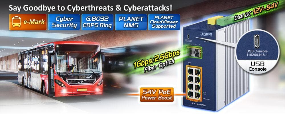 IGS-10020HPT/IGS-10020HPT-U — Industrial 8-port 10/100/1000T 802.3at PoE + 2-port 1G/2.5G SFP Managed Switch, vista 9