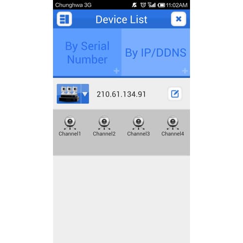 aHDVR — HDVR Viewer for Android Mobile Devices, vista 4