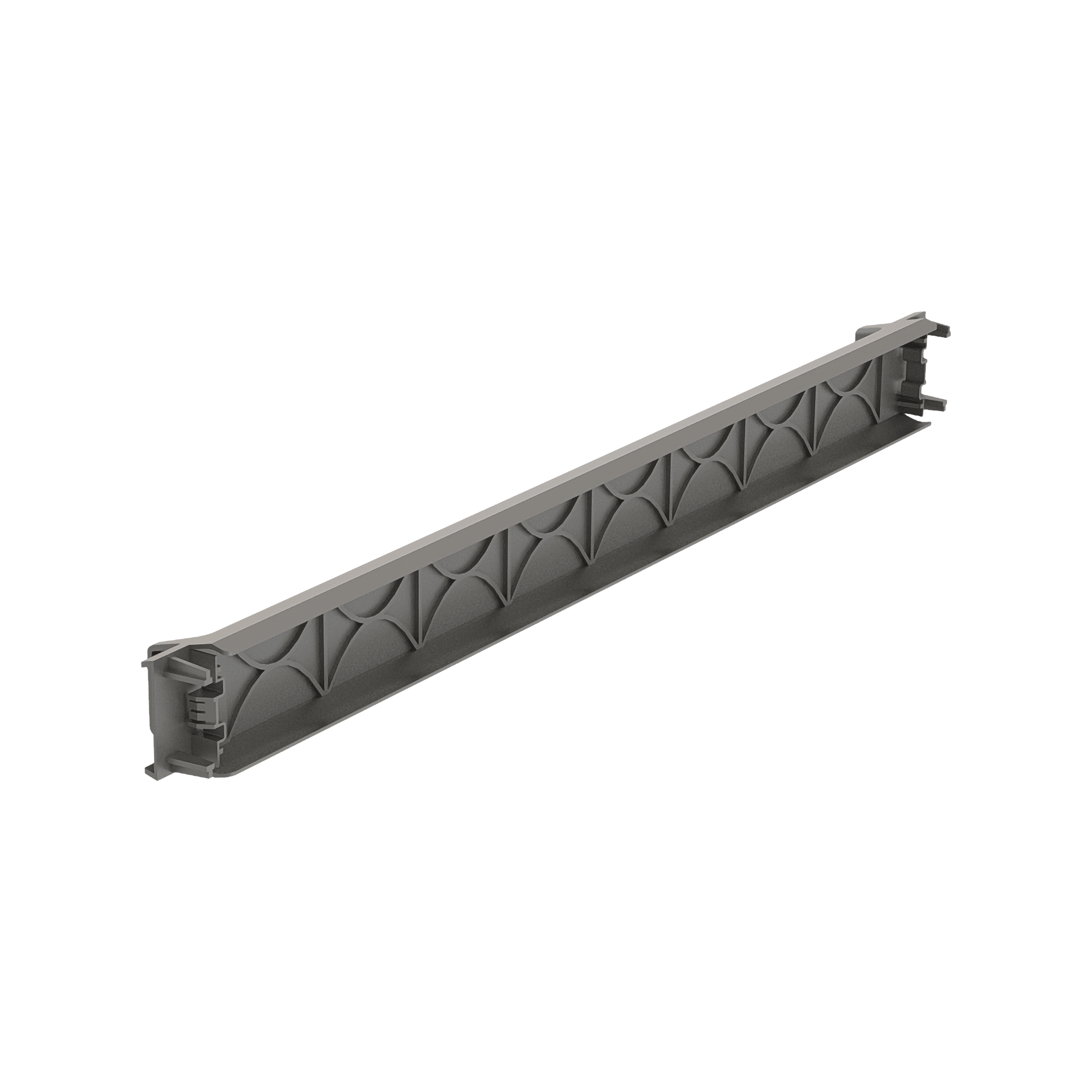 19" 1U Tool-Less Finger Grip Snap-In Plastic Blanking Panel, vista 3