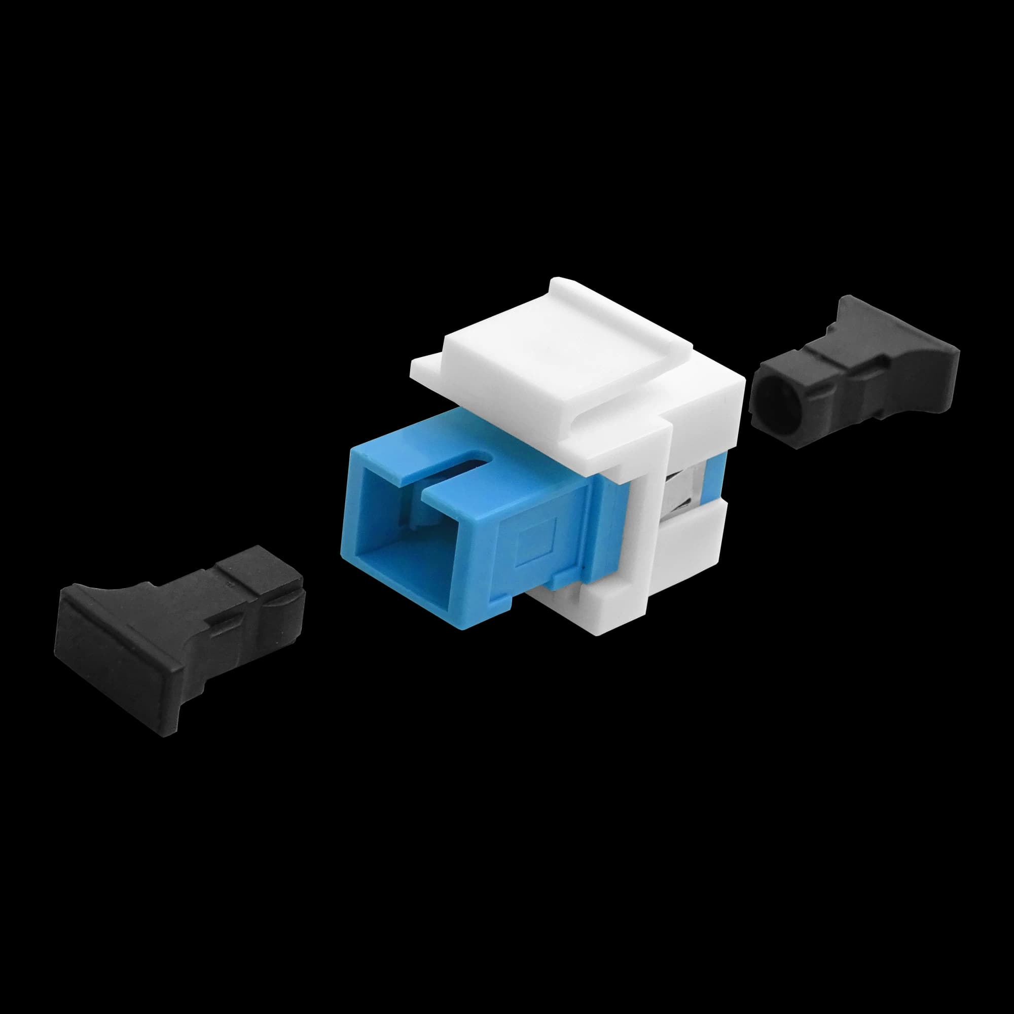 SC Simplex Keystone Coupler | w/ Clip Fiber Optic