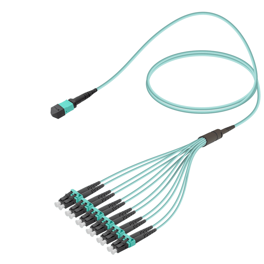 Female MTP Elite to LC/UPC Fanout | Base-12 | Multi Mode G651.OM3 | 3.0/1.8mm