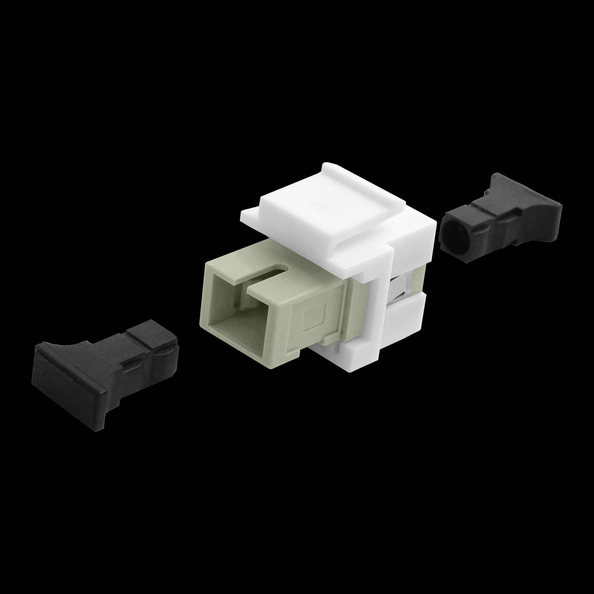 SC Simplex Keystone Coupler | w/ Clip Fiber Optic, vista 5