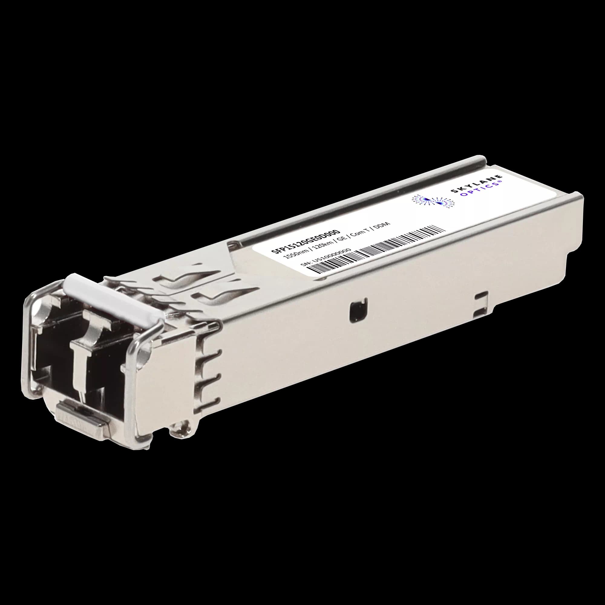 SFP 1GbE, 120km, Single-Mode, 1550nm, Commercial Temp Fiber Optic Transceiver SFP15120GE0D