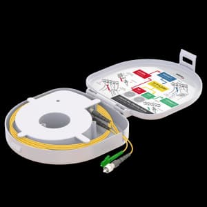 Through Type Fiber Optic OTDR Launch Box | Single Mode G657.A2 | LC APC/FC UPC | 1000 meters, vista 3