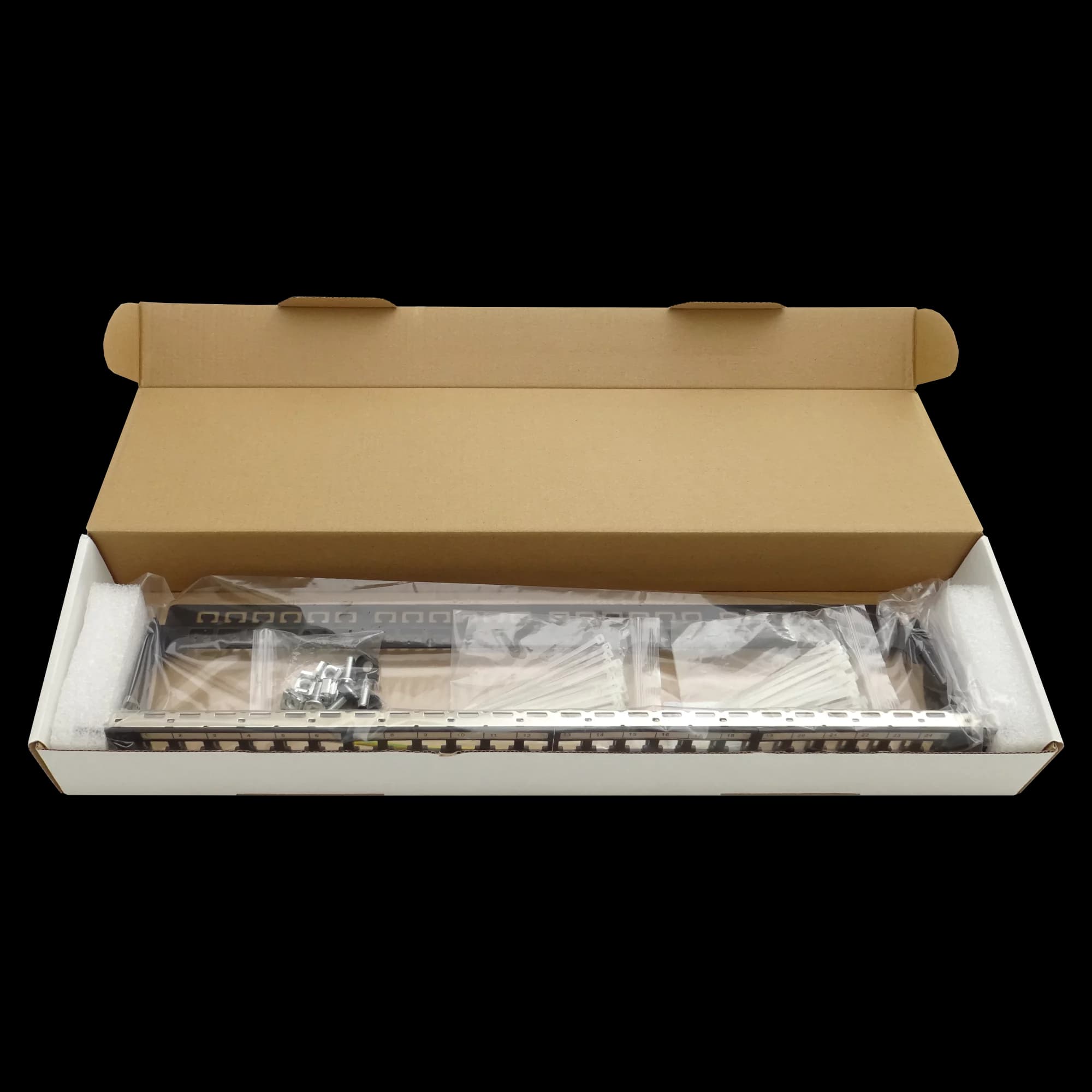 Empty Modular Straight HD Patch Panel | 1U CAT-6A | 48 Ports, vista 5
