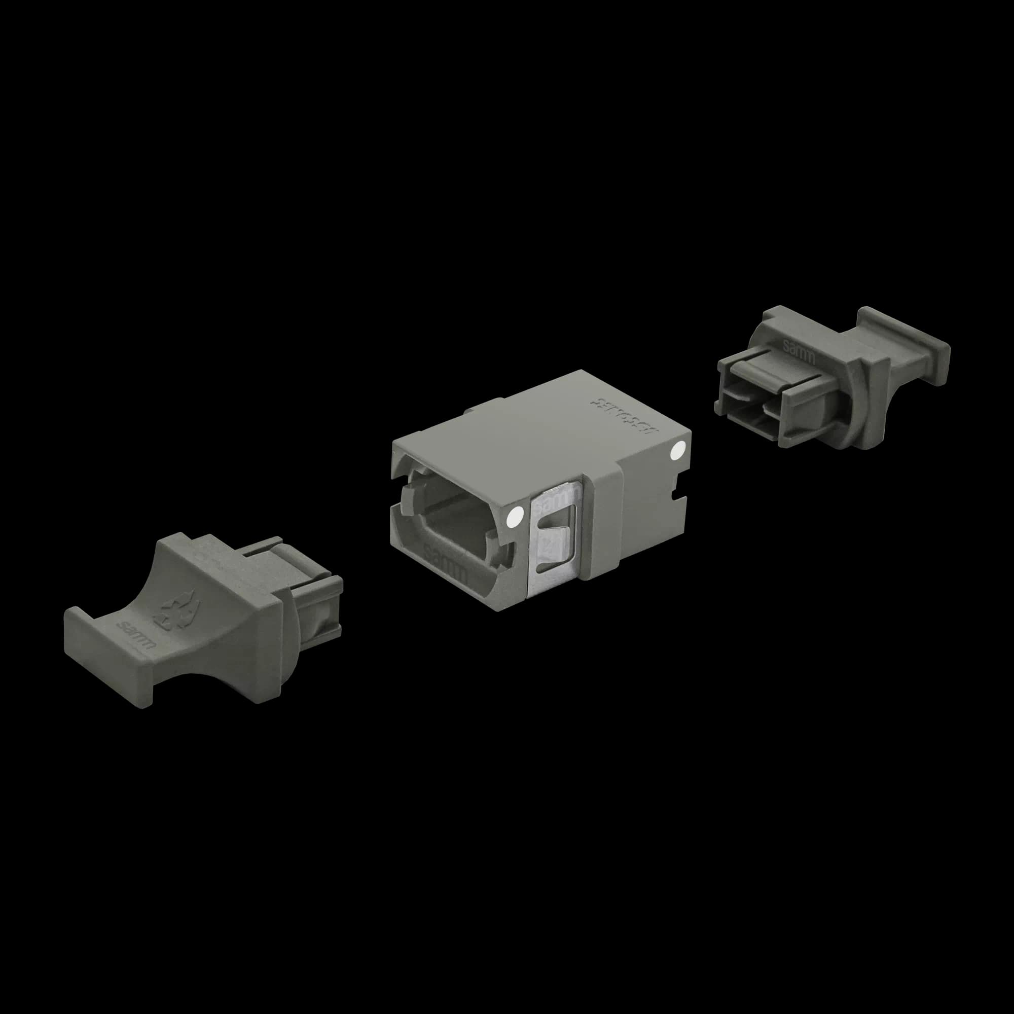 MTP Simplex Adapter | w/o Flange | Aligned Keys | 2 Dust Plugs US Conec ( 12221)