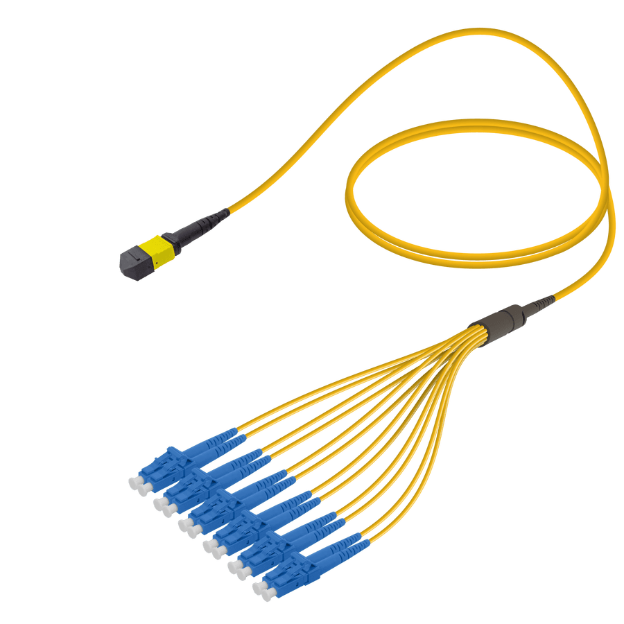 Female MTP Elite to LC/UPC Fanout | Base-12 | Single Mode G657.A2 | 3.0/1.8mm