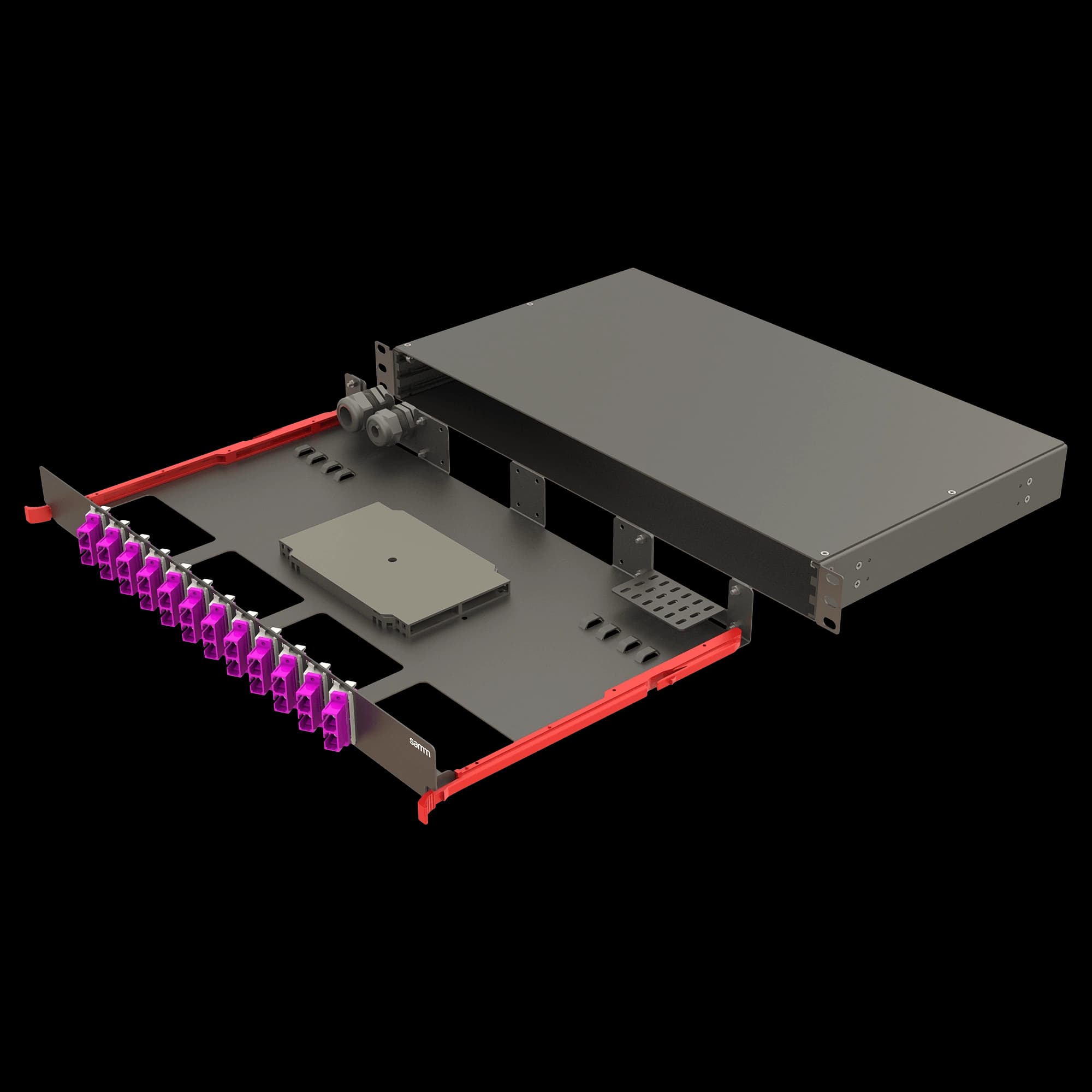 Bright Series | Rail Sliding | 12 Angled SC Duplex | FP10 | 24 Fiber, vista 5