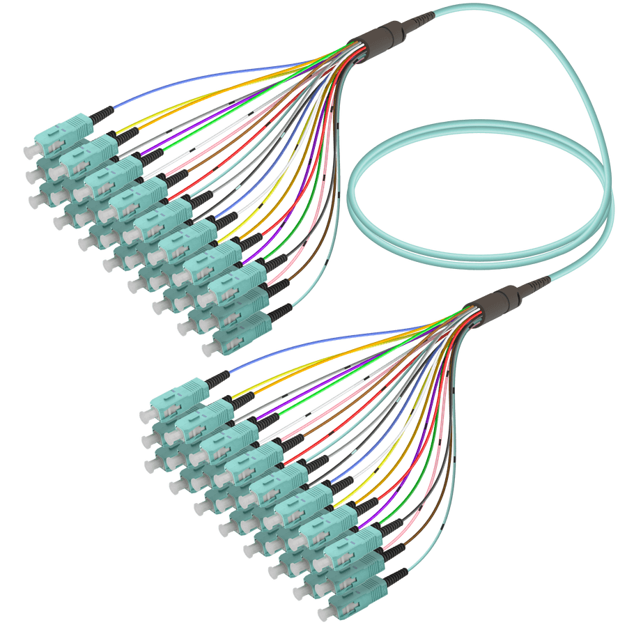 SC/UPC-SC/UPC | 24 Fibers Fanout | Multi Mode G651.OM3 | 3.0/0.9mm