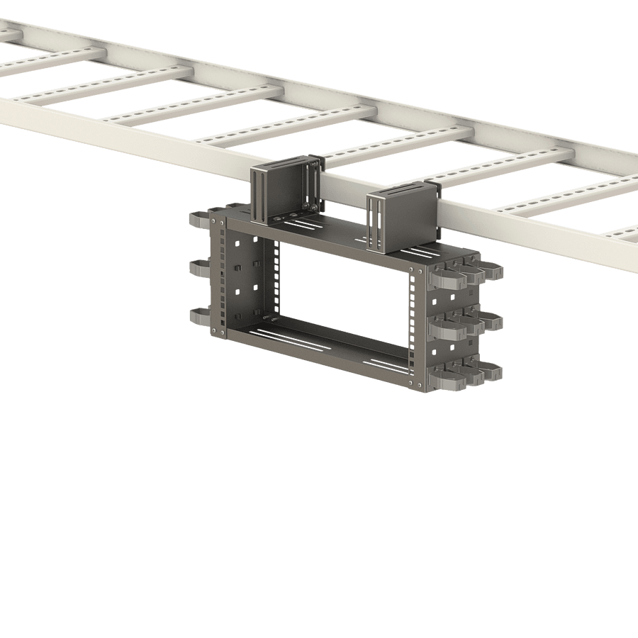 19” 4U Overhead Mounting Rack Frame | Including Side Organizers, vista 2