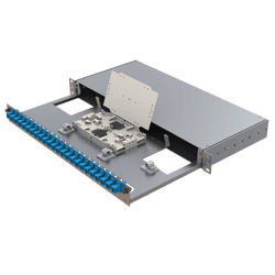 Aluminium 1U Patch Panel | 24 SC Simplex, vista 2