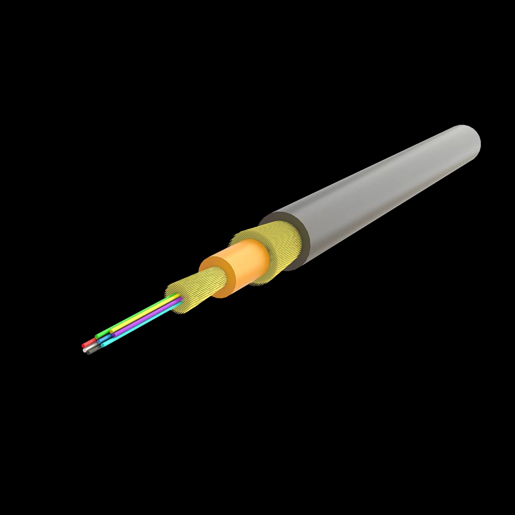 Ruggedized Distribution Cable 4.8mm | U-B3Q(ZN-AY)H 1x8 | 1000 meters, vista 2