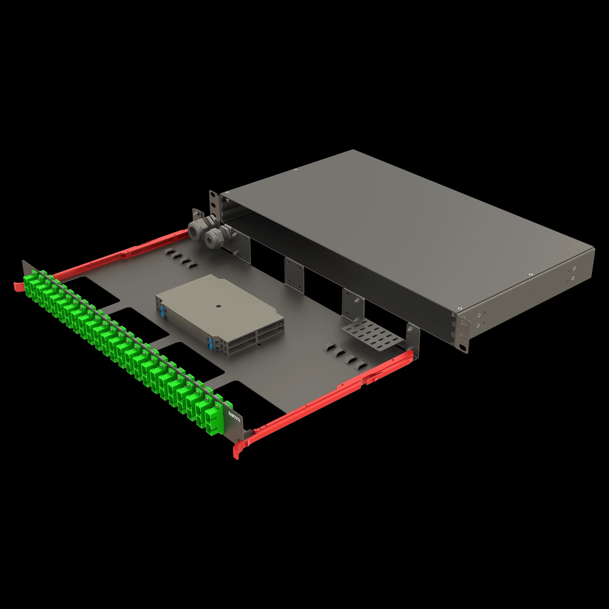 Bright Series | Rail Sliding | 24 SC Duplex | FP08 | 48 Fiber, vista 2
