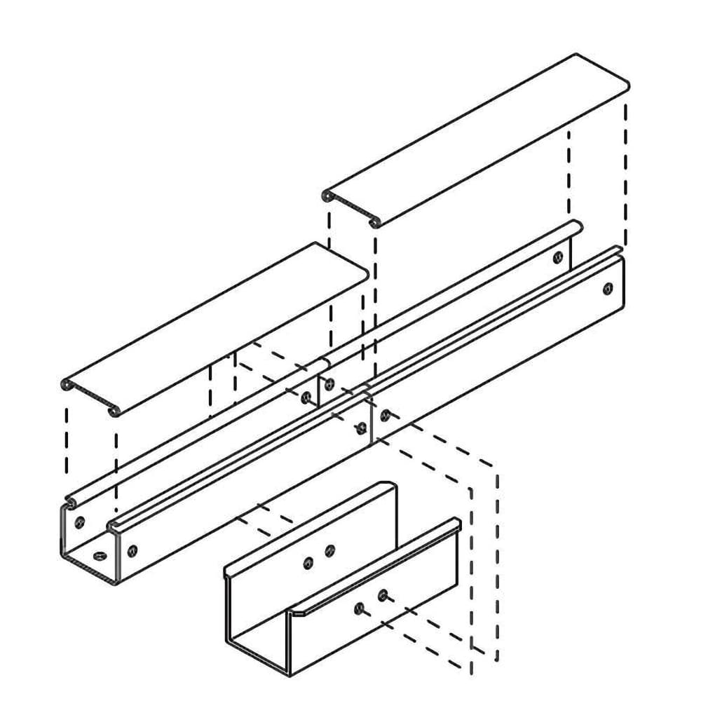 Raceways | Straight Channel Fitting 100mm, vista 3