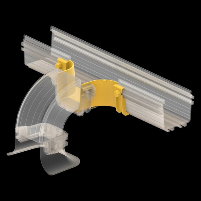 FDS_100mm Horizontal Cut-Off Connection Body, vista 3
