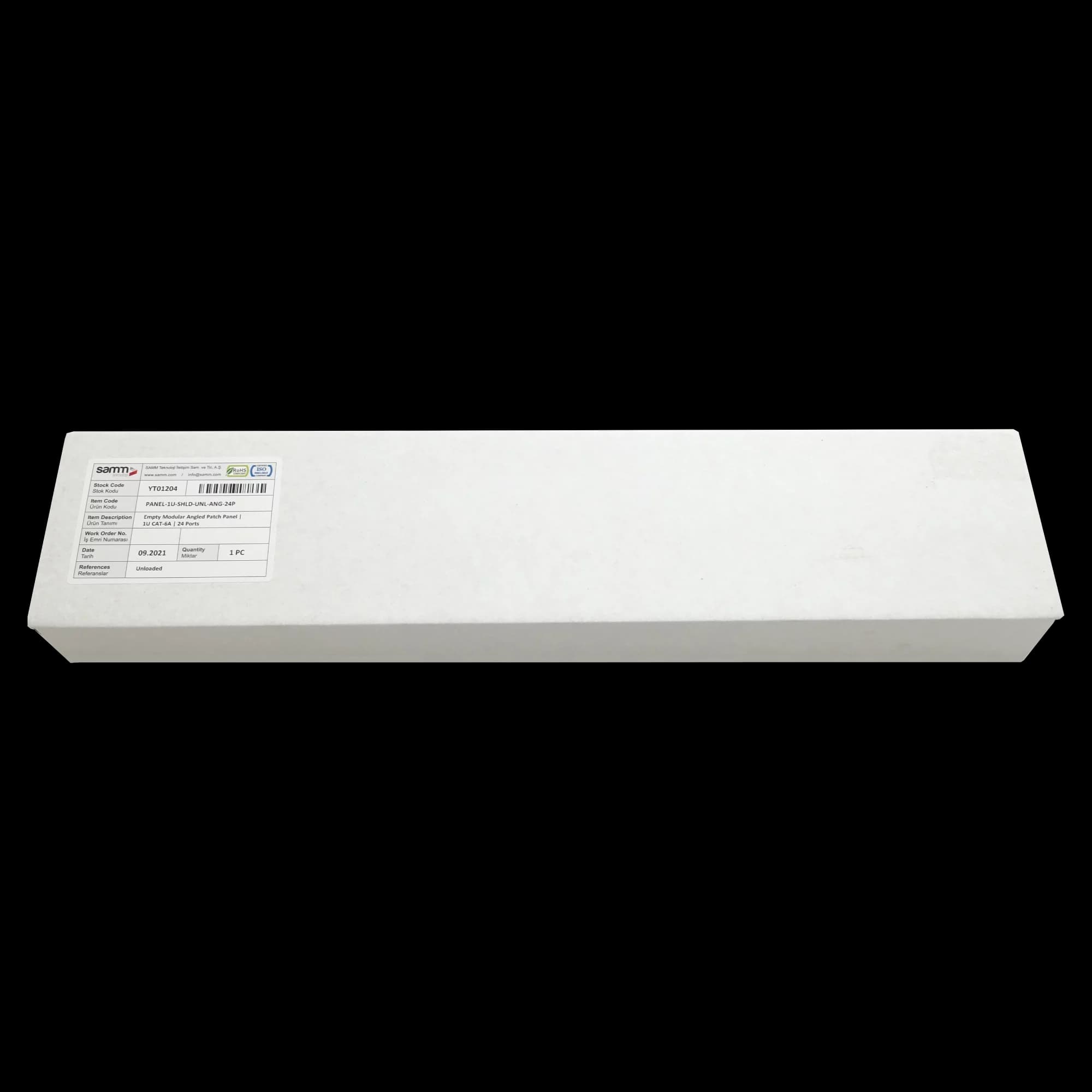 Empty Modular Angled Patch Panel | 1U CAT-6A | 24 Ports, vista 6