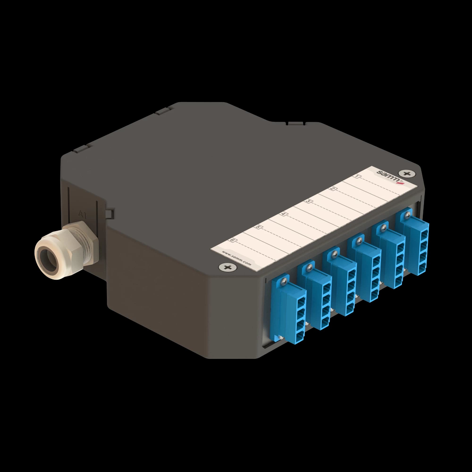 DIN Rail Termination Box | 6 LC Quad | DP7