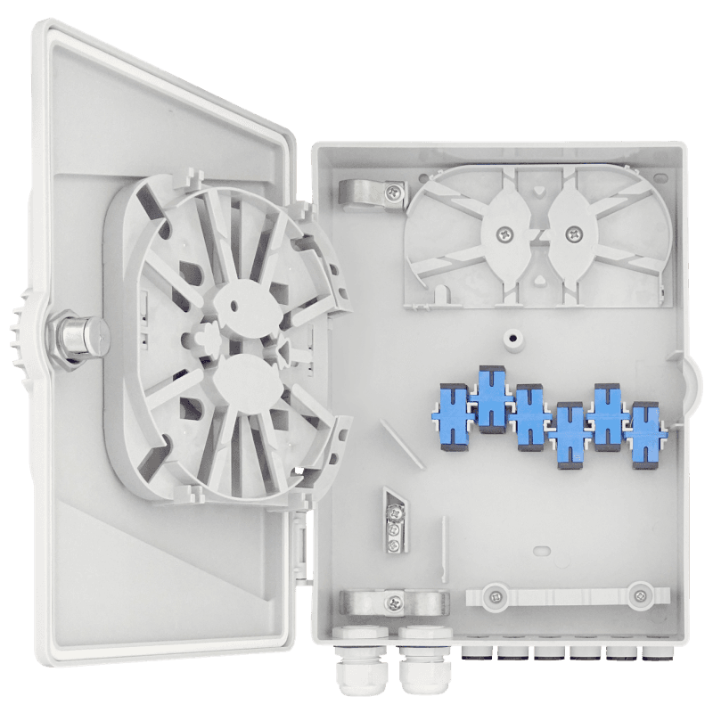 Indoor Termination Box | 12 Patch 12 Fibers 12 Ports, vista 2