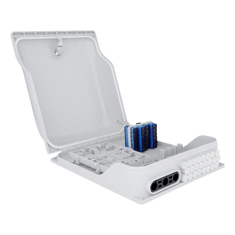 Indoor Termination Box | 24 Patch 96 Fibers 24 Ports, vista 3