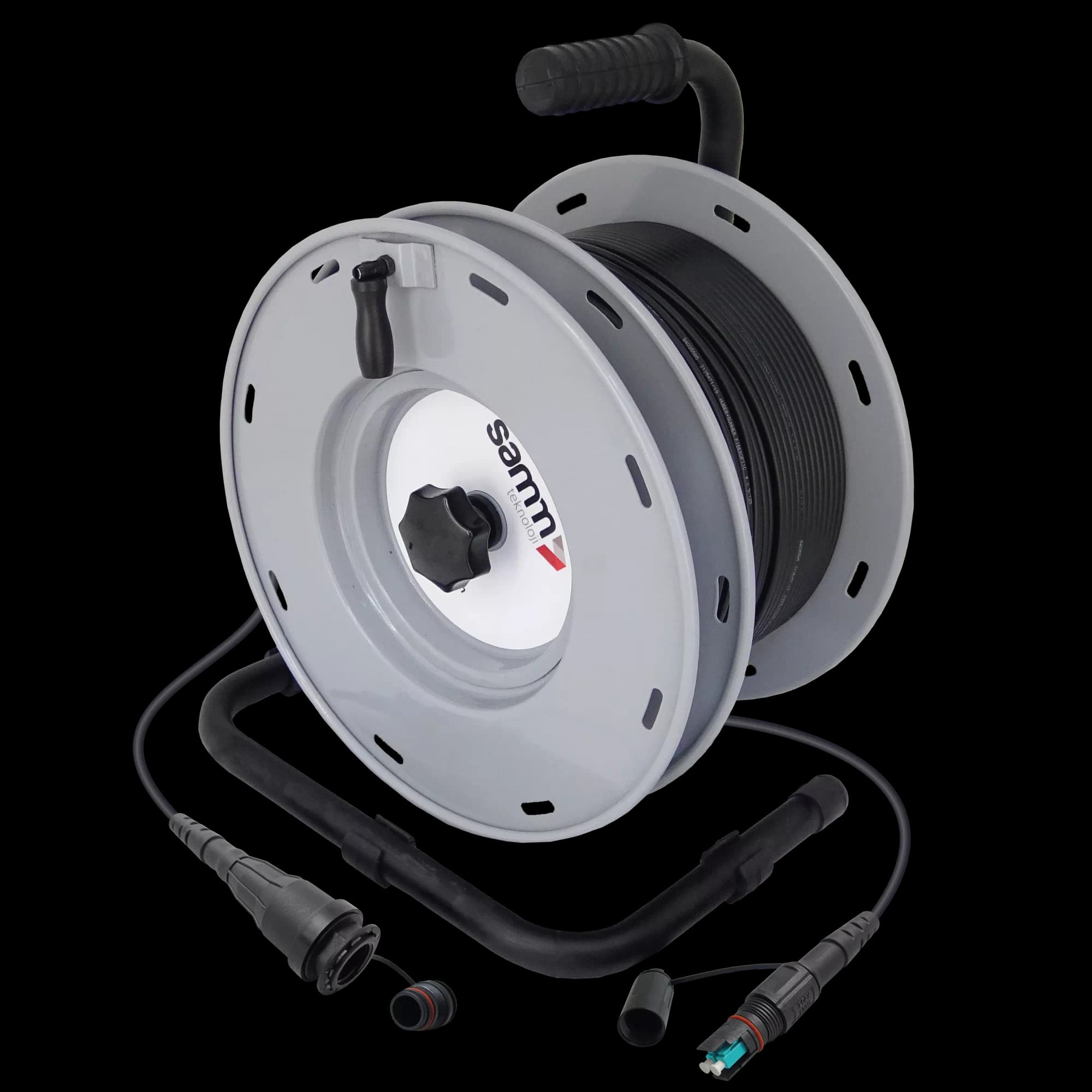 On-Reel QCS Harsh Environment Multi-mode OM3 Fiber Cable Assembly | QCS-Male to QCS-Female