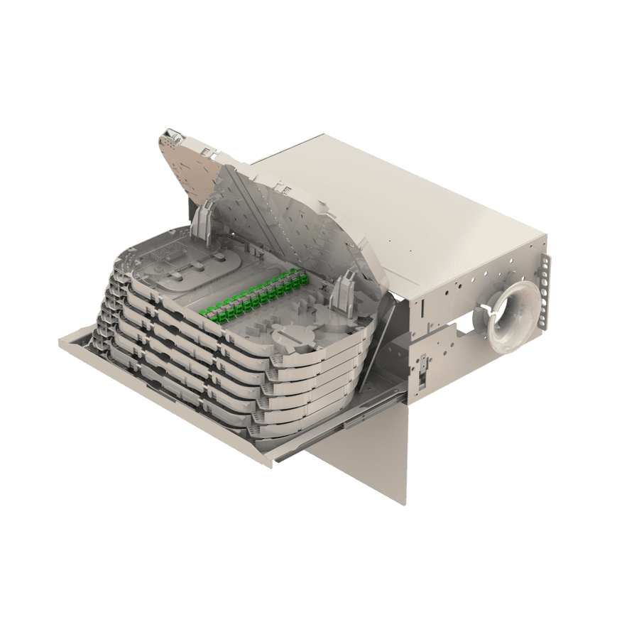 Splice to Patch Fiber Management Shelves | 19" 4U, vista 7