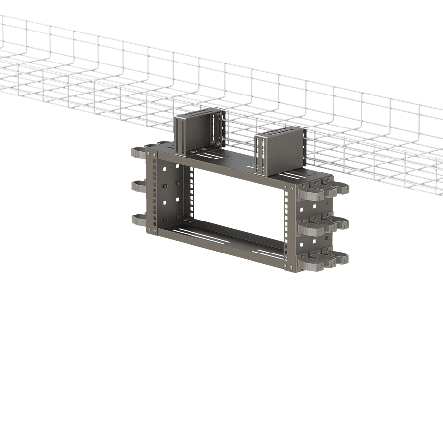 19” 4U Overhead Mounting Rack Frame | Including Side Organizers, vista 4