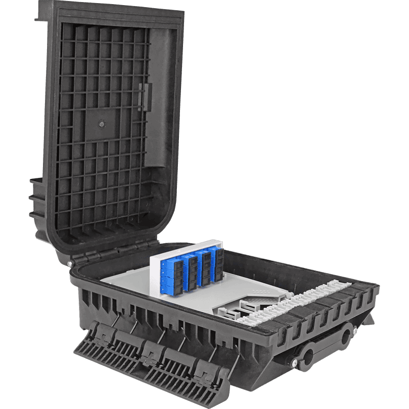 Outdoor Termination Box | 6 Trays 144 Fibers 16 Ports | 305216, vista 3