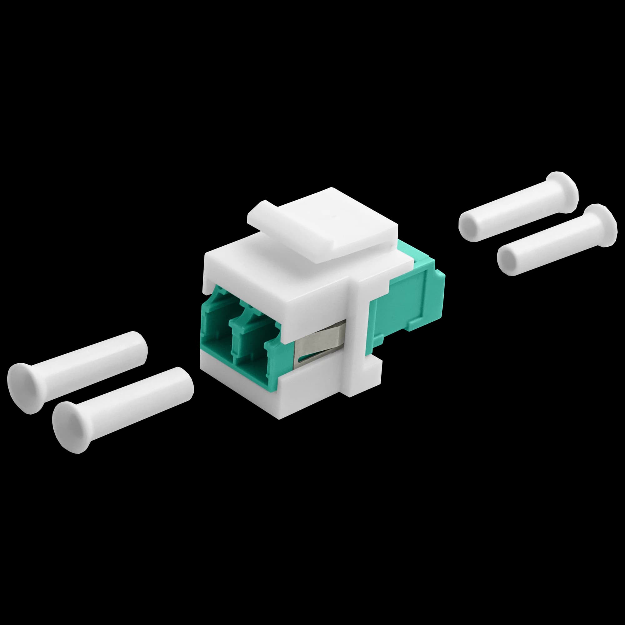 LC Duplex Keystone Coupler | w/ Clip Fiber Optic, vista 10