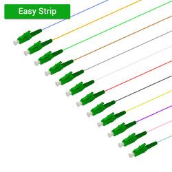 LC/APC 12 Fiber Pigtail | Single Mode G657.A2 | 0.9mm, vista 3